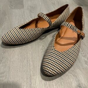 Lucky Brand Houndstooth Mary Jane Flats